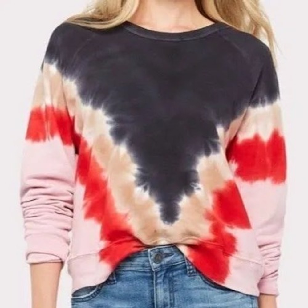 Daydreamer Flying V Varsity Tie Dye Crewneck Sweatshirt Size Small Casual Lounge
